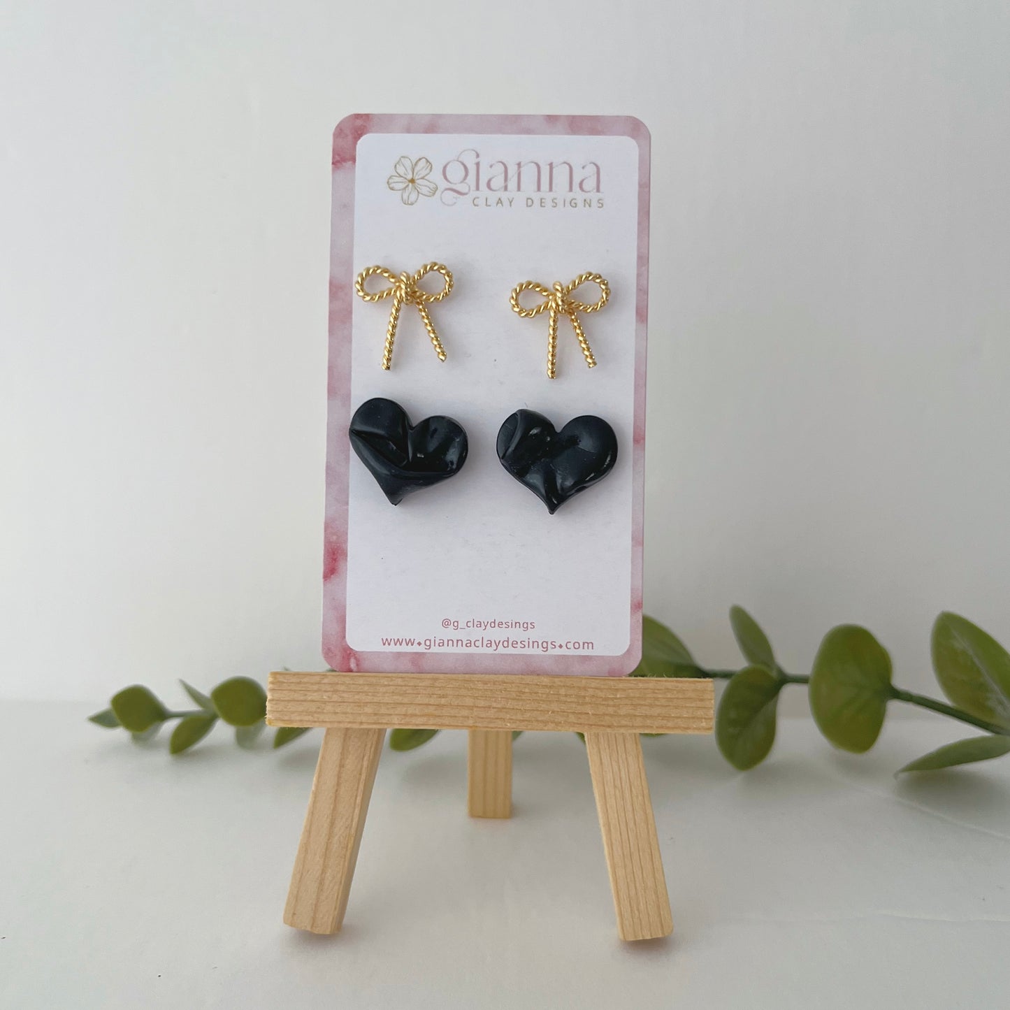 Valentine’s Studs in Black