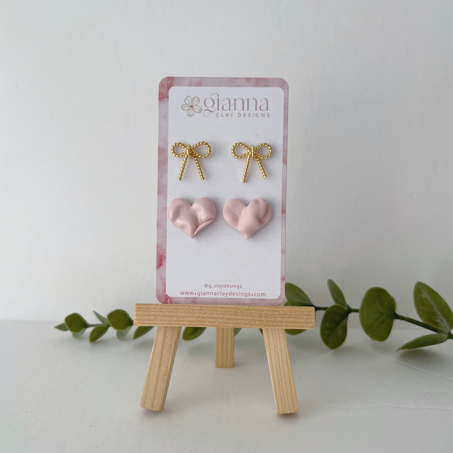 Valentine’s Studs in Pink