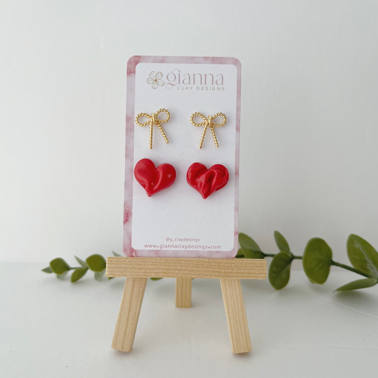 Valentine’s Studs in Red