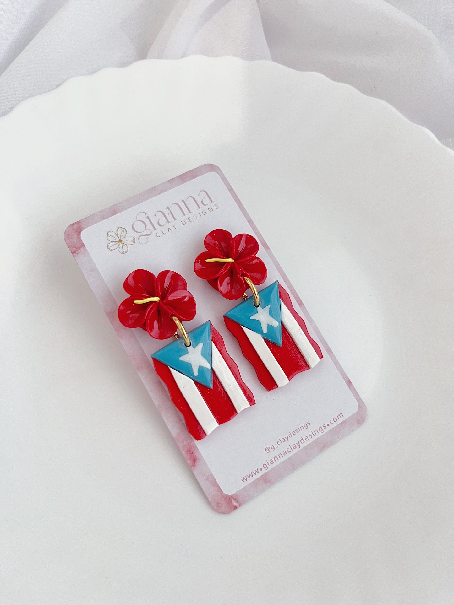 Flor de Maga + Bandera Earrings