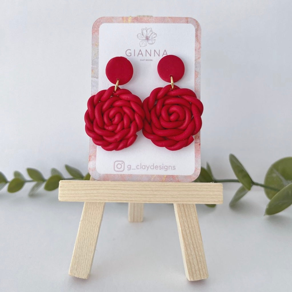 Knitted Red Dangles