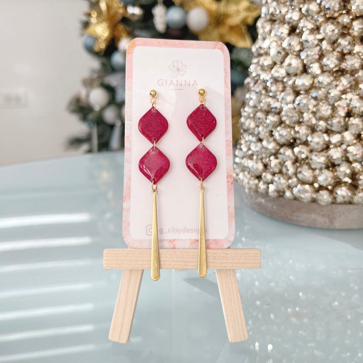 Glitter Red Dangles