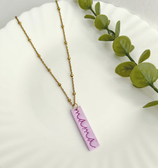 Mamá Necklace in Purple