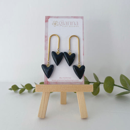 Hanging Hearts in Black