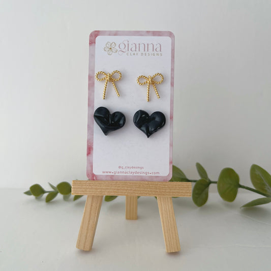 Valentine’s Studs in Black