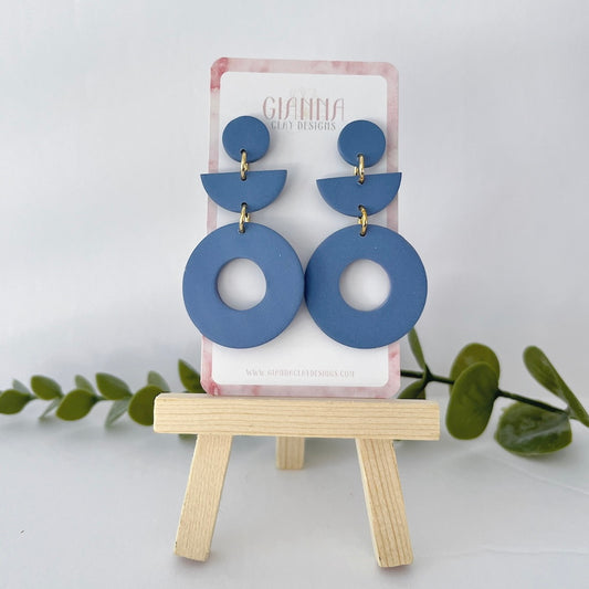 Scalloped Blue Dangles
