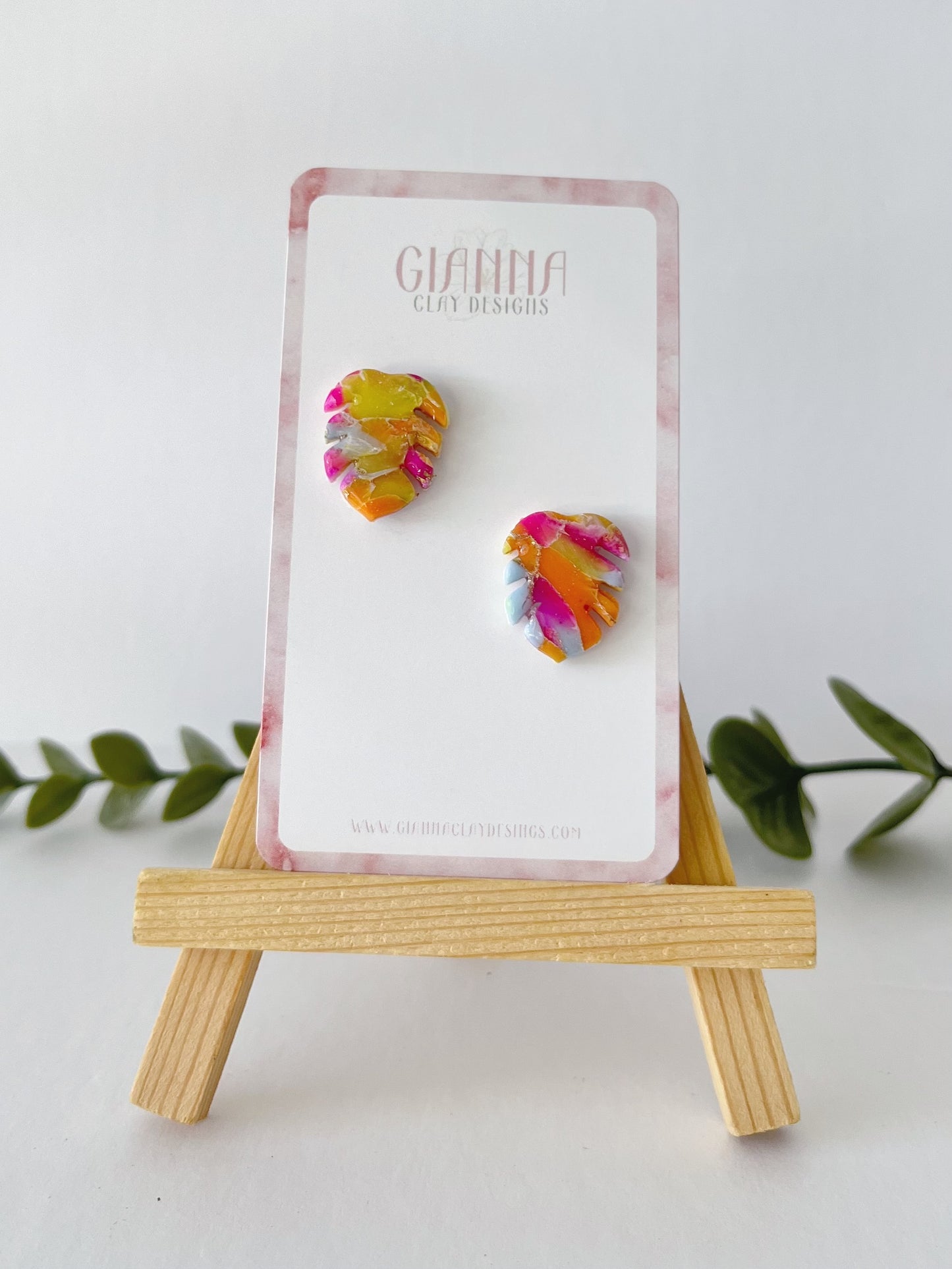 Monstera Studs