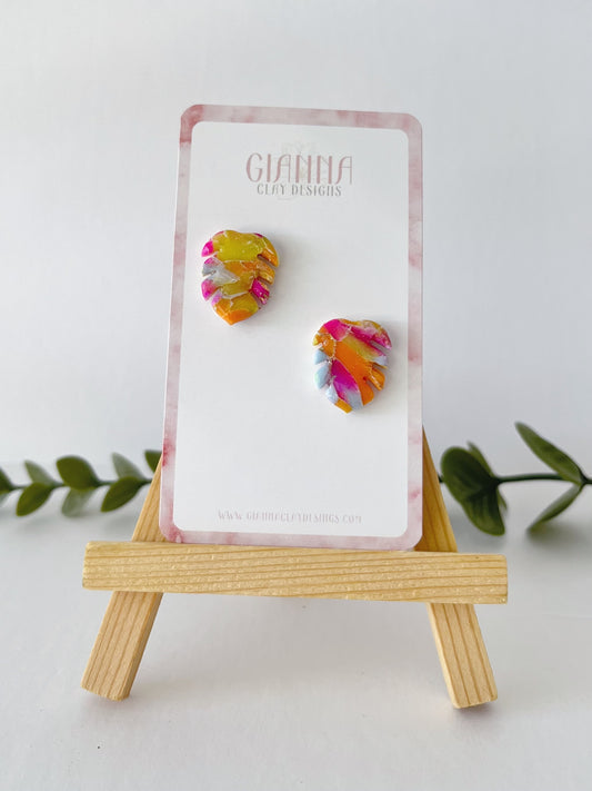 Monstera Studs